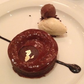 Gluten-free flourless chocolate cake from DB Bistro Moderne